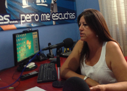 Gina Andrade at Radio Encantada, which broadcasts from Galapagos Islands.